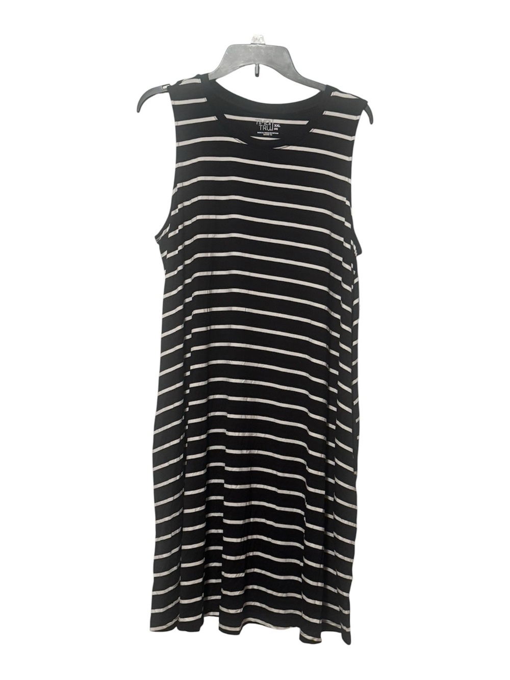 Black & White Striped Sleeveless Midi Dress 👗 with Pockets! NWT